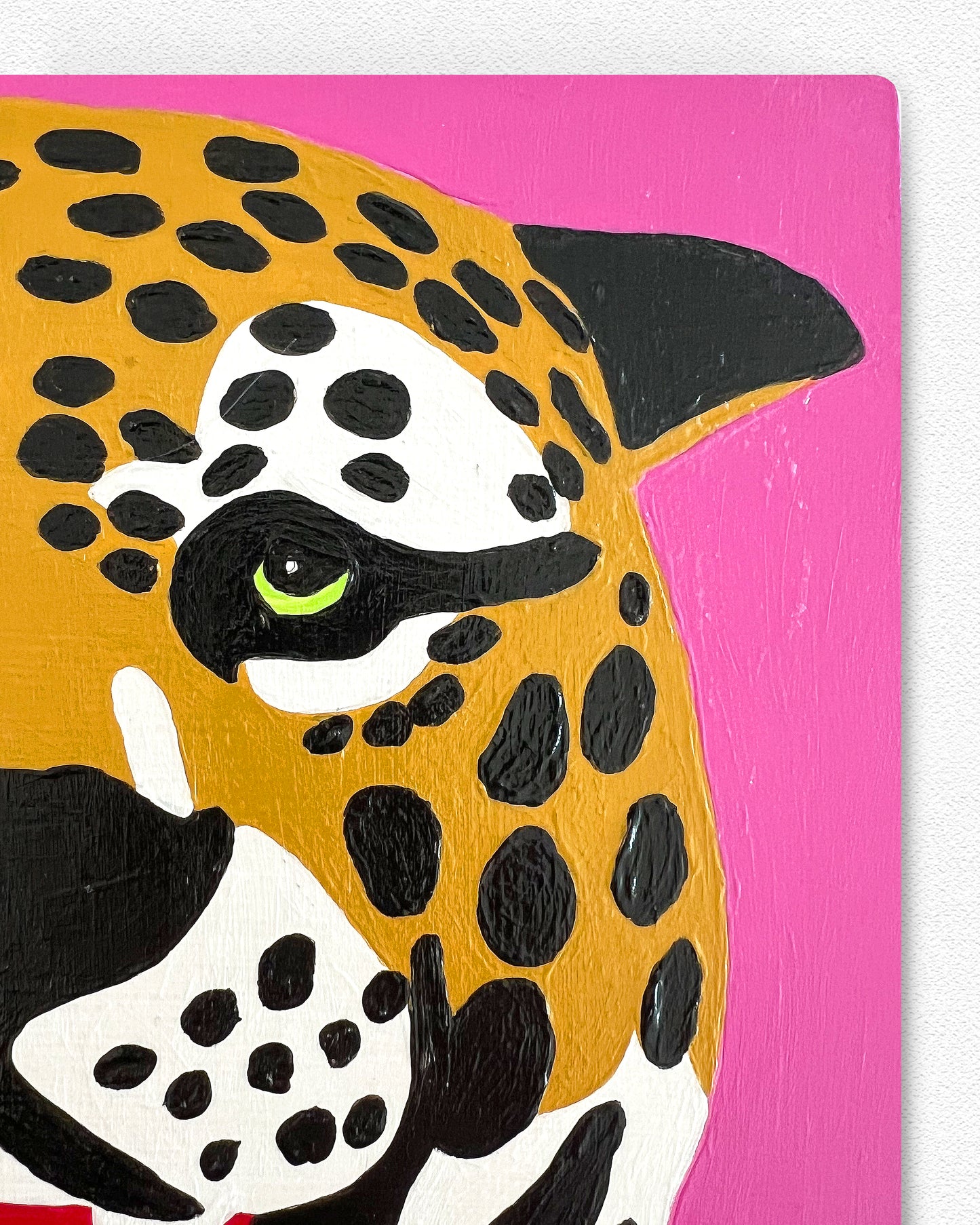 Ceramic Cheetah Statue 8" x 8" Painting